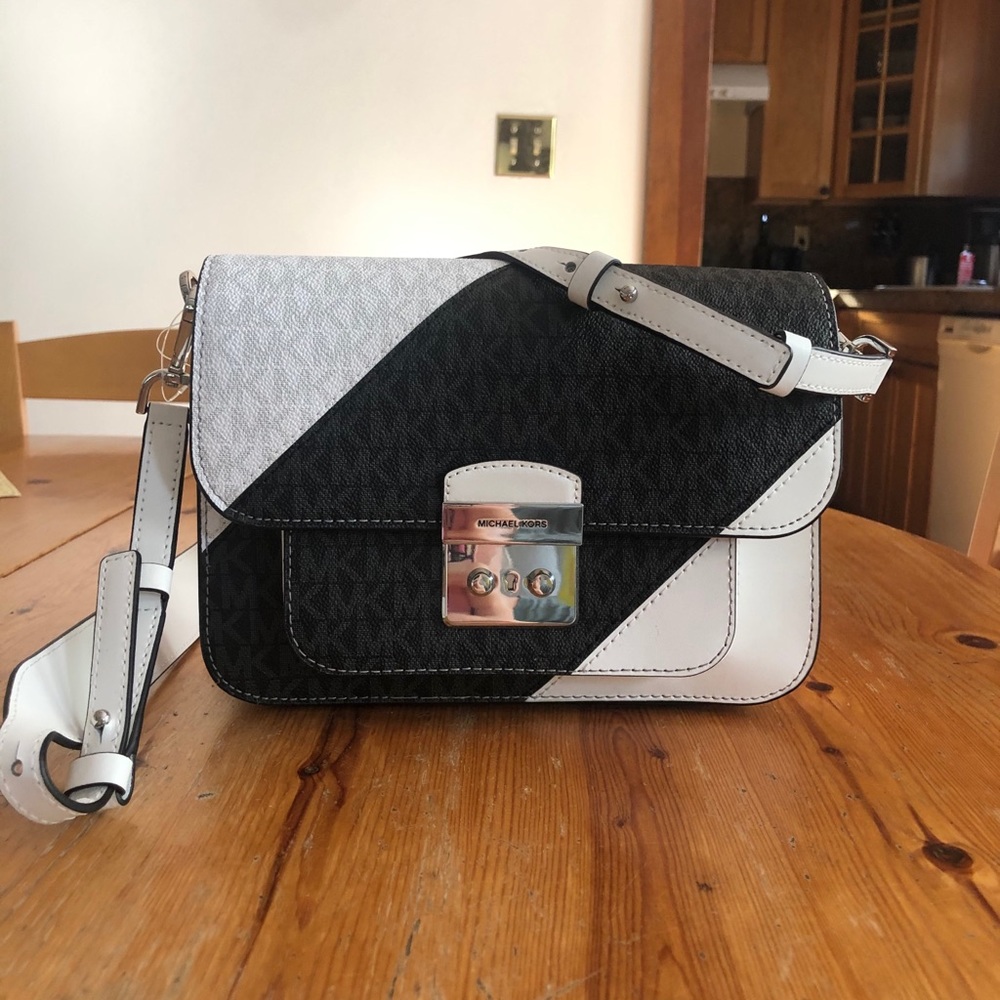 Michael Kors Black and White Women's Bag
